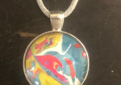 Acrylic Pour Necklace 43