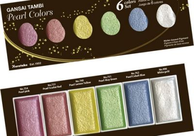 Kuretake Gansai Tambi Watercolor Pearl Pan Set 6