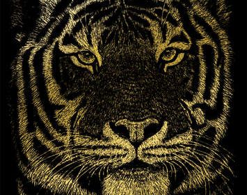 R&L engraving tiger