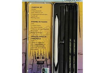 AA charcoal set tin