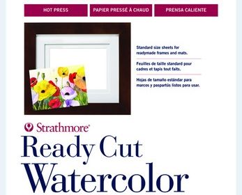 Strathmore ready cut watercolor paper hotpress 11x14