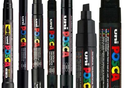 POSCA Acrylic Paint Marker Sets, 8-Marker All Black Set
