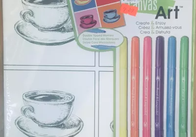 Canvas Art Markers Teacups