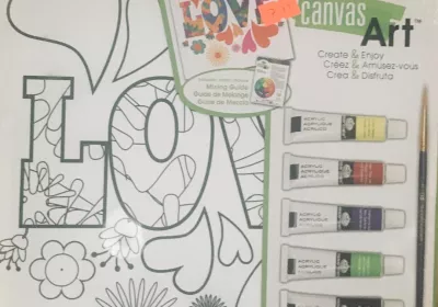 R&Lcanvas art w/paint Love