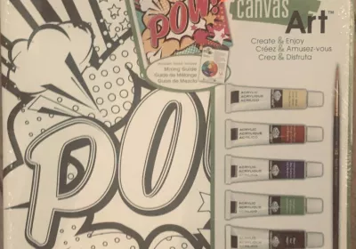 R&Lcanvas art w/paint Pow