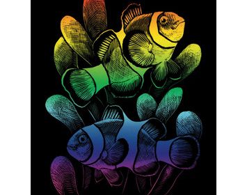 R&L Engraving Art Rainbow Clown fish