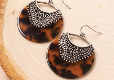 Earrings 3014 Teak