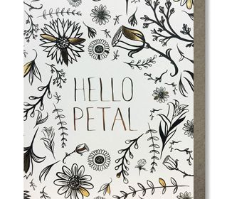 Coloring Card-Hello Petal