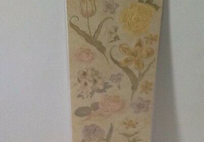 Embossed  Stickers Pastel Flower
