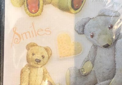 Embossed  Stickers Teddy Images