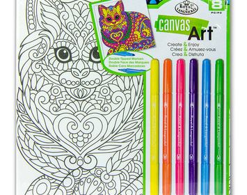 R&L Canvas Art Marker Cat