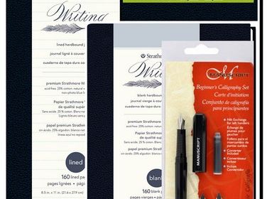 Writing 3/PC Journal & Calligraphy Set Bundle Pack