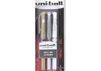 Uniball gel pen 3 color pk