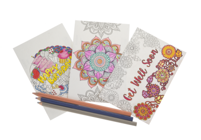 Coloring Postcard-Floral