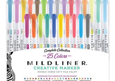 Zebra Mildliner Creative Marker 25 Set