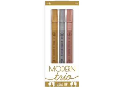 OOLY Modern Metallic Dual Tip Bruch Pen 3 Pc 